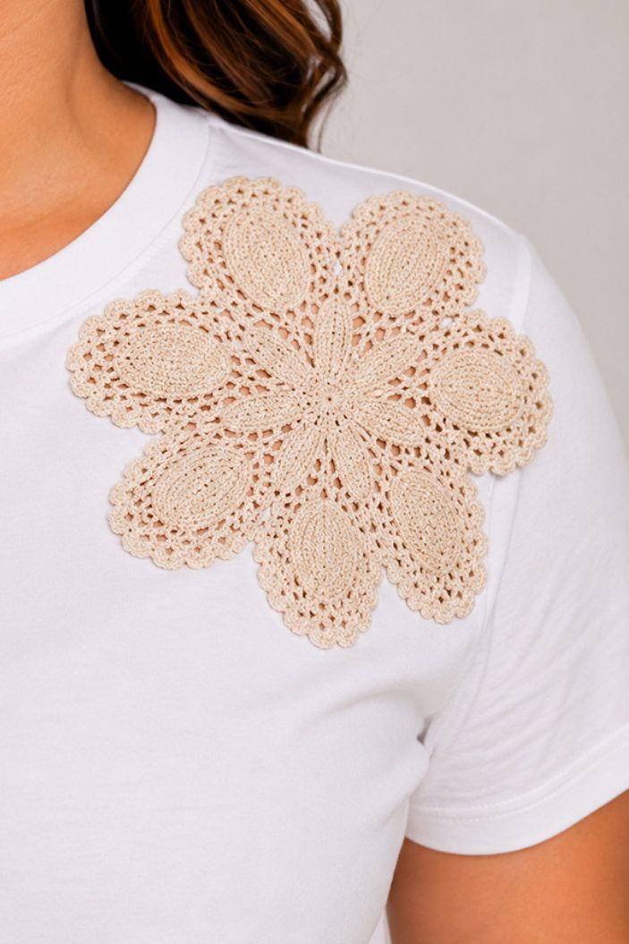 Camiseta Plus DP03003 para mujer dyaboo crudo