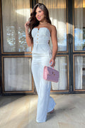Conjunto Blusa Y Pantalón DF14175 para mujer dyaboo crudo/blanco