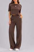 Conjunto Blusa Y Sudadera  DF14261  para mujer dyaboo cafe