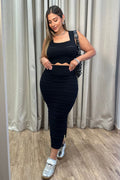 Conjunto Blusa y Falda TF14162 para mujer dyaboo negro