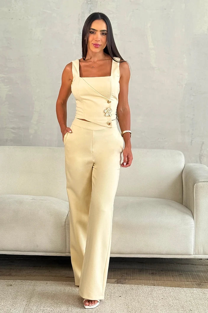 Conjunto Blusa y Pantalón DF14273 para mujer dyaboo panancota
