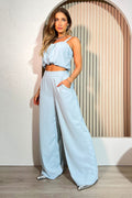 Conjunto Blusa y pantalon para mujer DF14108 dyaboo azul