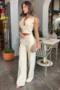 Conjunto Chaleco y Pantalón DF14166 pantacota para mujer