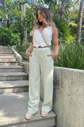 Conjunto Pantalon Y Chaleco para mujer verdeDF14109 dyaboo
