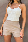 Enterizo Corto DF12047 para mujer dyaboo beige 00