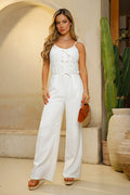 Enterizo Largo para mujer elaborado en chalis para mujer DF11051 dyaboo crudo/blanco
