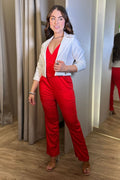 Enterizo largo 5720003 para mujer dyaboo rojo