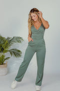 Enterizo largo 5720003 para mujer dyaboo verde oliva