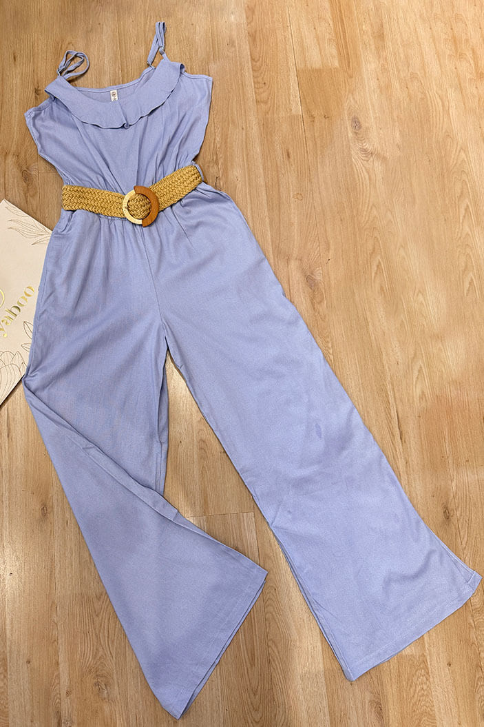 Enterizo largo tiras para mujer dyaboo  DF11031 azul