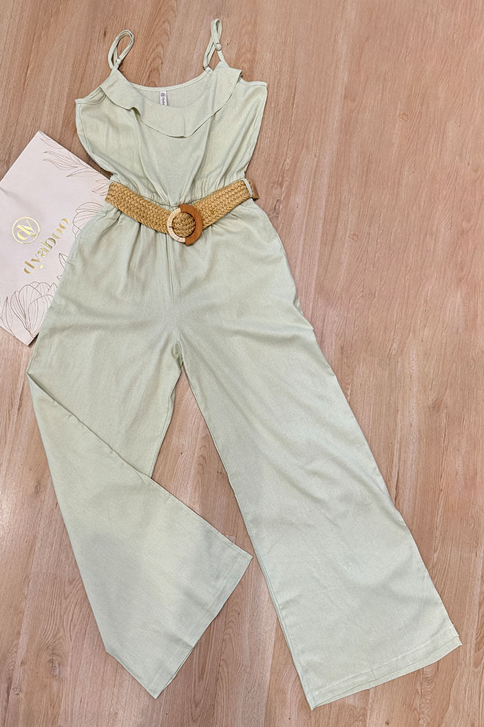 Enterizo largo tiras para mujer dyaboo  DF11031 verde