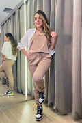 Enterizo pantalón silueta ajustada 8710001 para mujer dyaboo camel 6