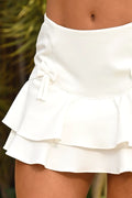 Falda Corta DF07166 para mujer dyaboo crudo/blanco