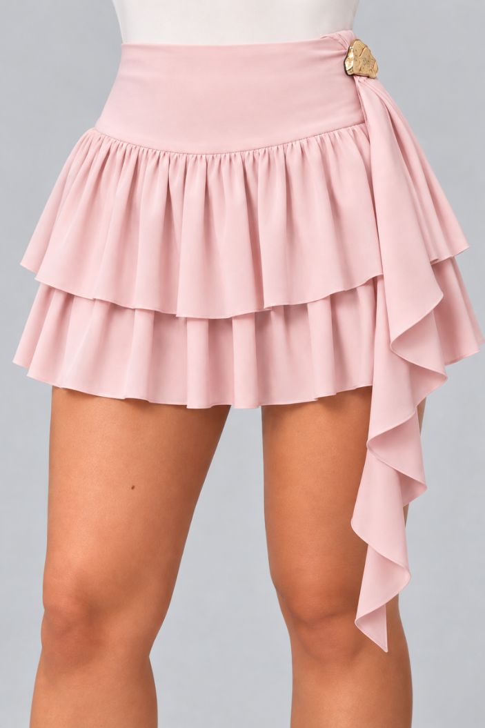 Falda Corta DF07259 para mujer dyaboo rosado