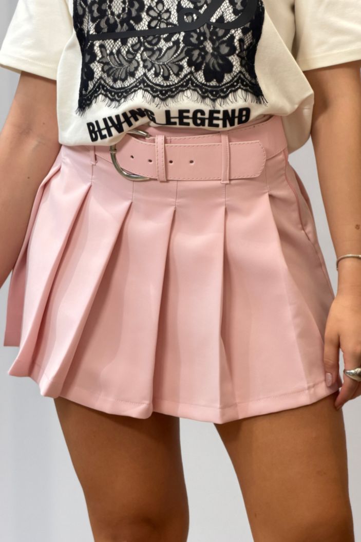 Falda Corta Tablas DF07188 para mujer dyaboo ROSADO