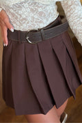 Falda Corta Tablas DF07188 para mujer dyaboo cafe oscuro