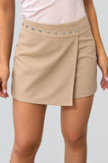 Falda Short DF07233 para mujer dyaboo beige