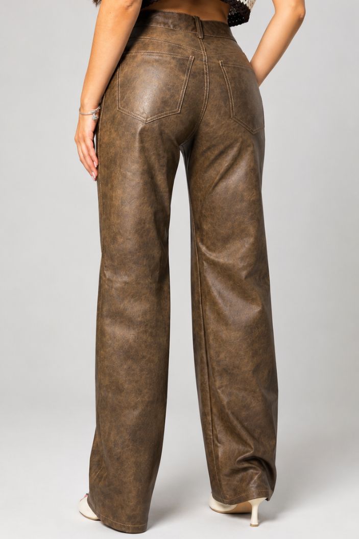 Jean Recto HF22059 Para mujer dyaboo cafe