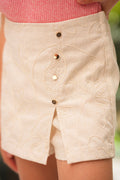 Falda Short  DN07046 para niña dyaboo beige