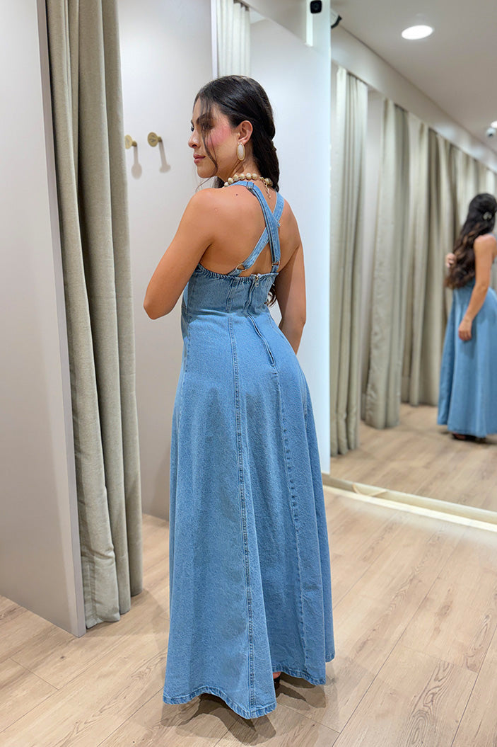 Vestido Largo Tiras HF10126