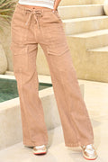 Jean Palazzo SF22011 para mujer dyaboo camel