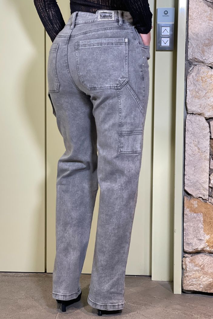 Jean Palazzo SF22025 para mujer dyaboo gris