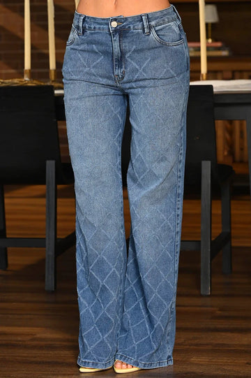 Jean Palazzo SF22027 indigo para mujer dyaboo