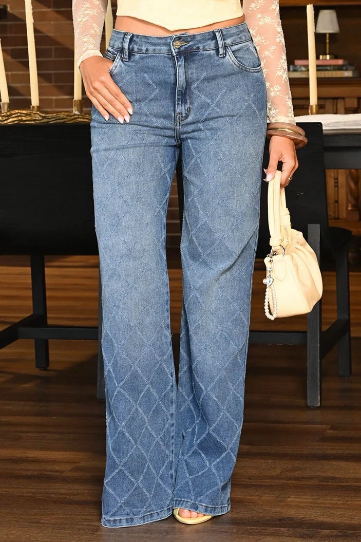 Jean Palazzo SF22027 indigo para mujer dyaboo  para muher dyaboo indigo