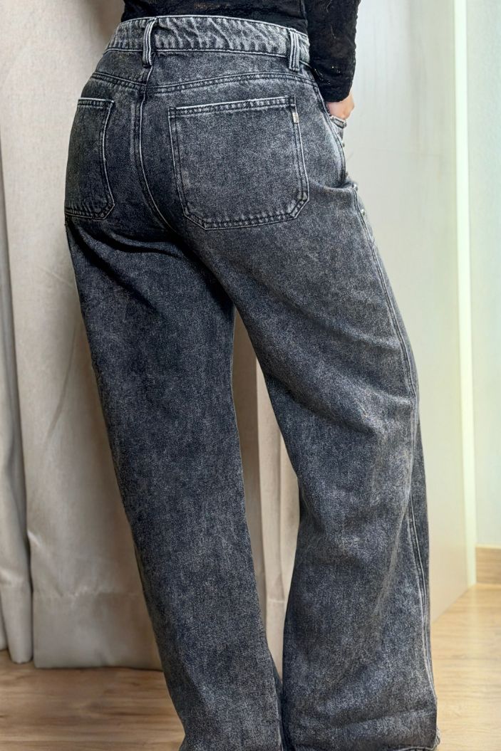 Jean Palazzo SF22029 para mujer dyaboo negro