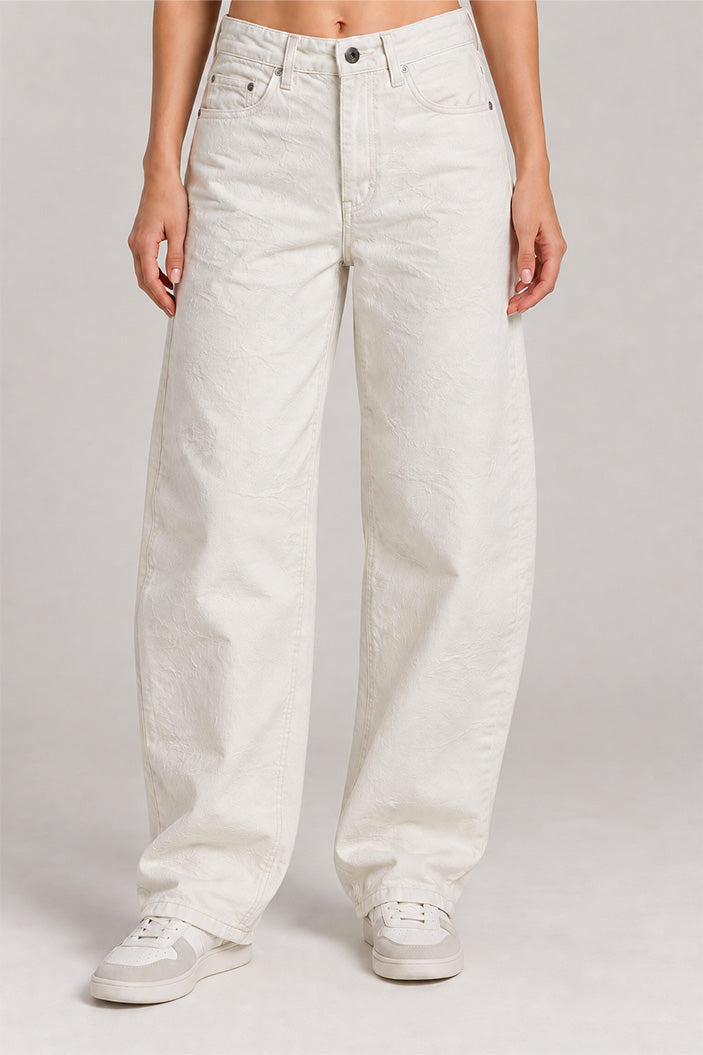 Jean Recto HF22066 para mujer dyaboo crudo/blanco