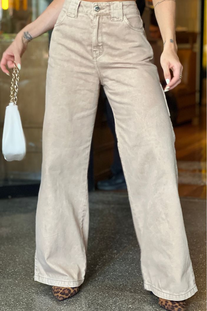Jean Recto SF22002 para mujer dyaboo beige