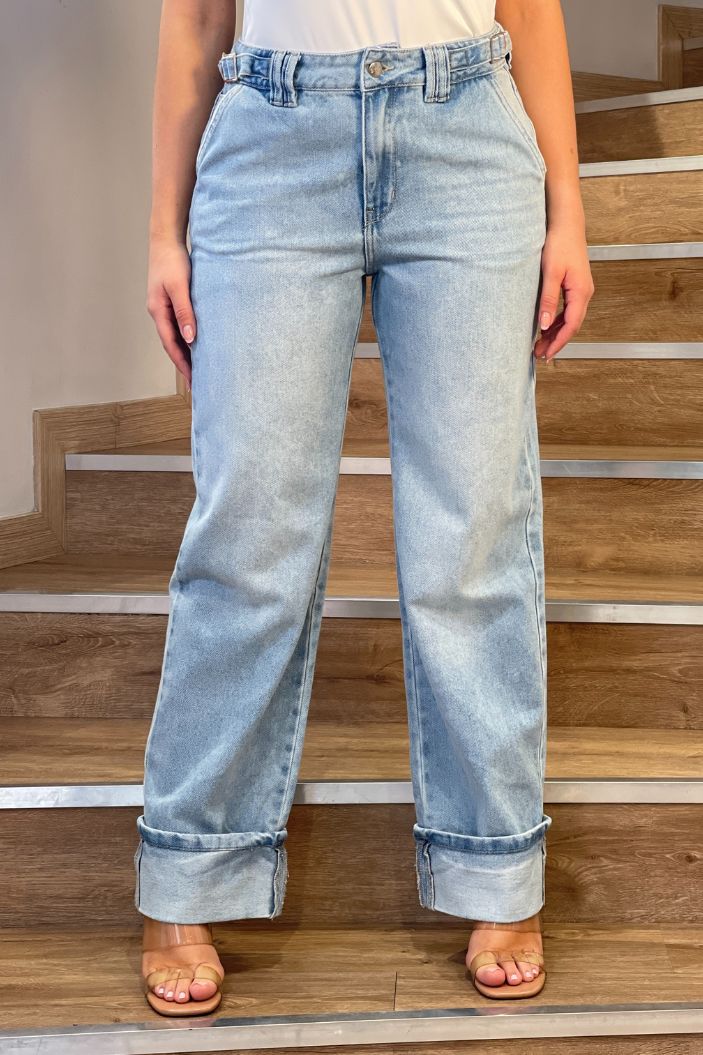 Jean Recto SF22003 para mujer dyaboo azul