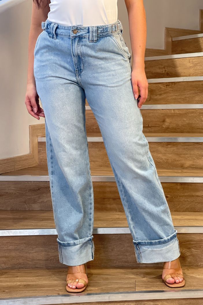 Jean Recto SF22003 para mujer dyaboo azul
