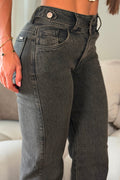 Jean Recto SF22043 para mujer dyaboo negro