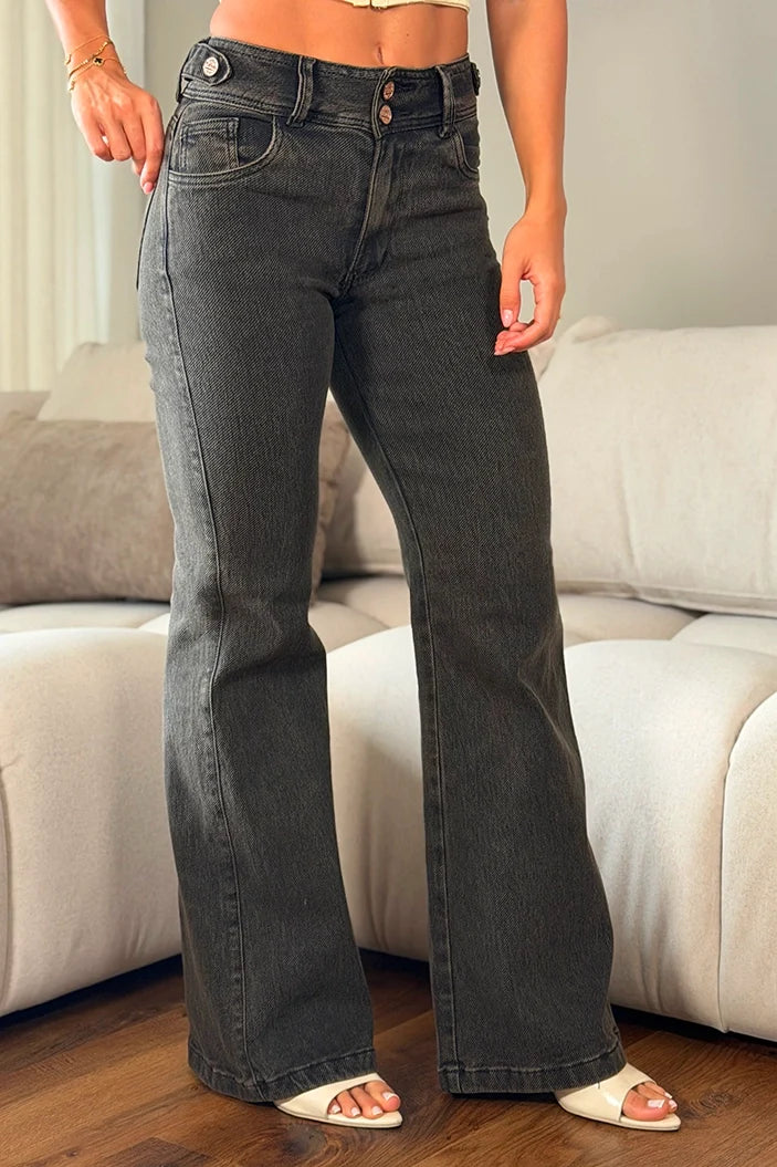 Jean Recto SF22043 para mujer dyaboo negro