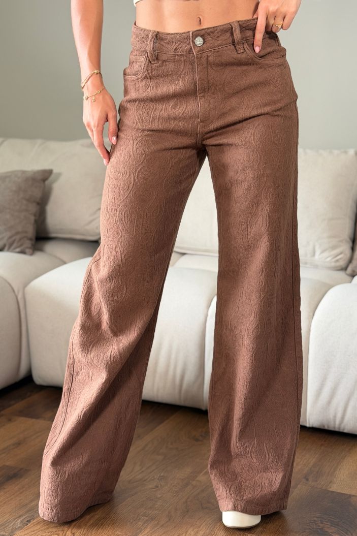 Jean Recto SF22044 para mujer dyaboo cafe