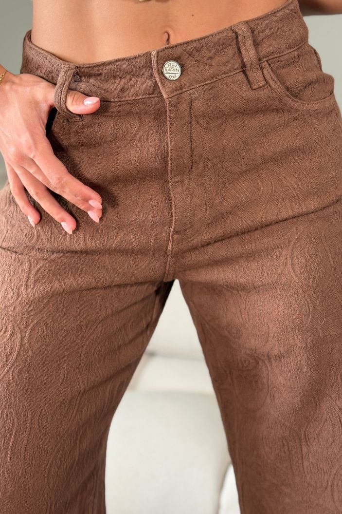 Jean Recto SF22044 para mujer dyaboo cafe