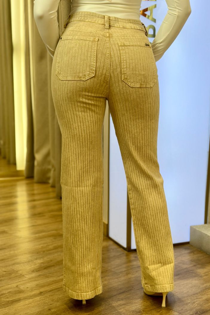 Jean Recto SF22046 para mujer dyaboo beige