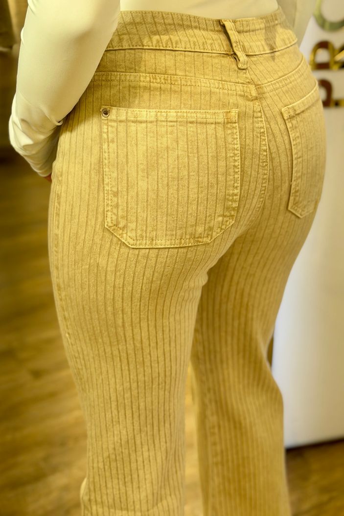 Jean Recto SF22046 para mujer dyaboo beige