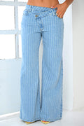 Jean Recto SF22056 para mujer dyaboo azul