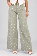 Jean Recto SF22061 para mujer dyaboo verde 