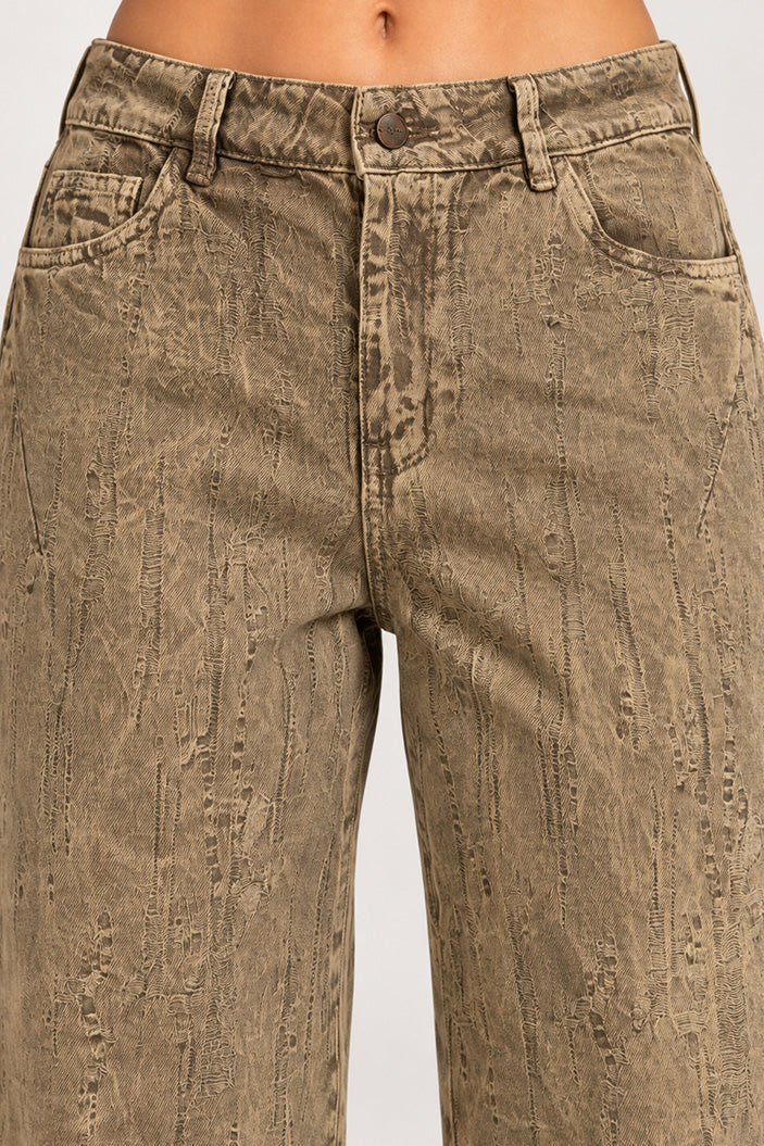 Jean Recto SF22062para mujer dyaboo camel