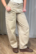 Jean Recto UF22049 para mujer dyaboo camel