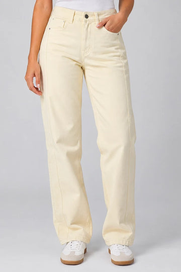 Jean Rectoo SF22065 para mujer dyaboo amarrillo