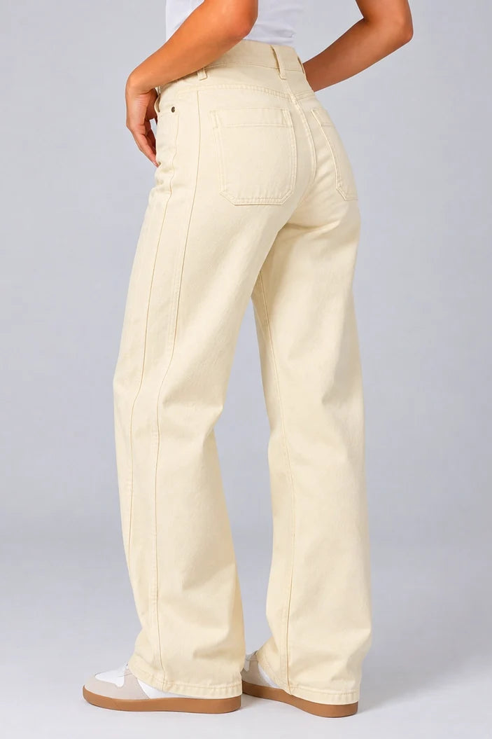 Jean Rectoo SF22065 para mujer dyaboo amarrillo
