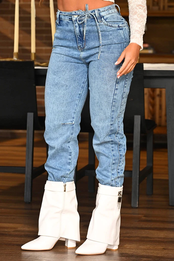 Jean Skinny SF22038 para mujer dyaboo indigo claro
