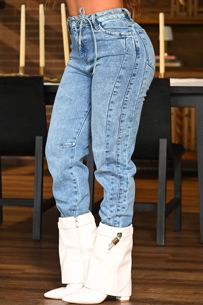 Jean Skinny SF22038 para mujer dyaboo indigo claro