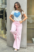 Jeans Palazzo SF22013 para  mujer dyaboo rossado