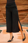 Pantalón 9890013 Culotte  para mujer en tela chalís con silueta amplia y suelta dyaboo color negro 1