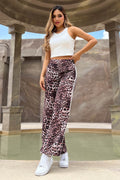 Pantalón Animal Print DF06096 para mujer dyaboo negro cafe