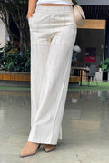 Pantalón DF06117 para mujer elaborado en lino dyaboo camel 3